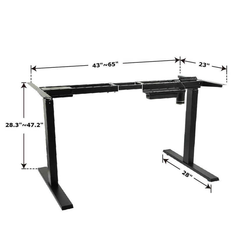 Electric Stand Up Desk Frame Height Adjustable Standing Base Single Motor