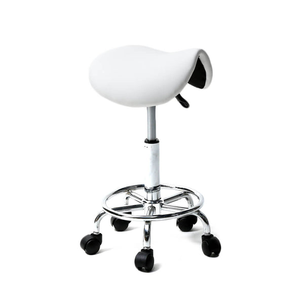 Salon Stool 360 Rotation Hydraulic Stool White