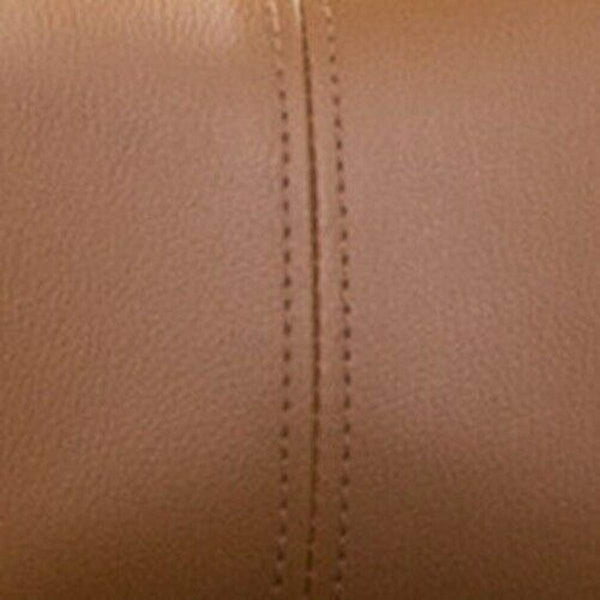 Barstool Adjustable Caramel PU Leather Counter Height with Back for Kitchen Set of 2