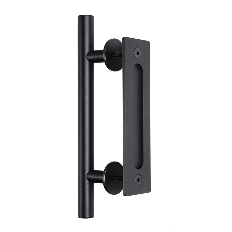 12 Inches Heavy Duty Pull and Flush Sliding Barn Door Handle Set Cylinder