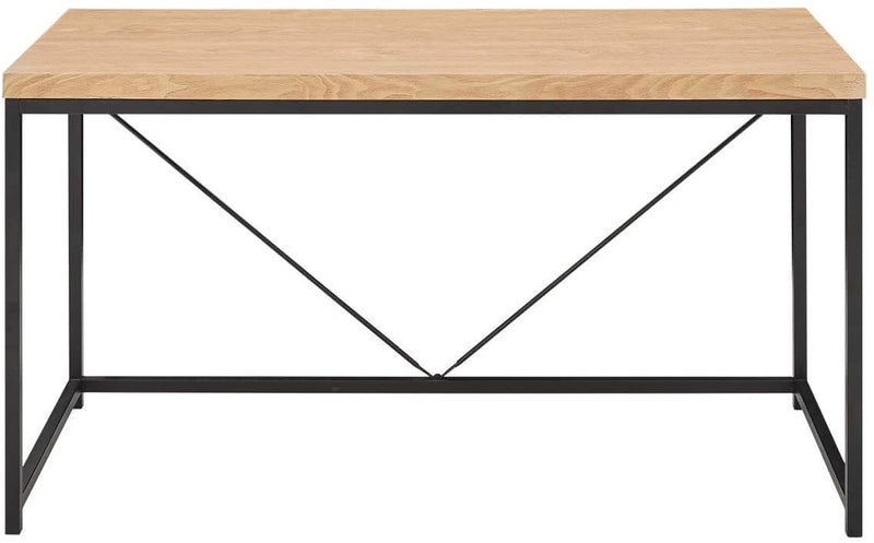 Rustic Industrial Computer Desk,Wood and Metal Writing Desk, Vintage PC Table for Home Office, 55 inch