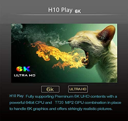 H10 Play Android 9.0 Smart TV Box 8K Resolution 4GB RAM 32GB/64GB ROM WiFi ALLwinner H6 TV Box 6K Quad Core DMI2.0 USB3.0