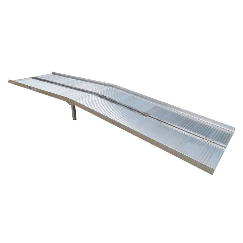 10 Ft Home Corridor Aluminum Alloy Folding Ramp Silver