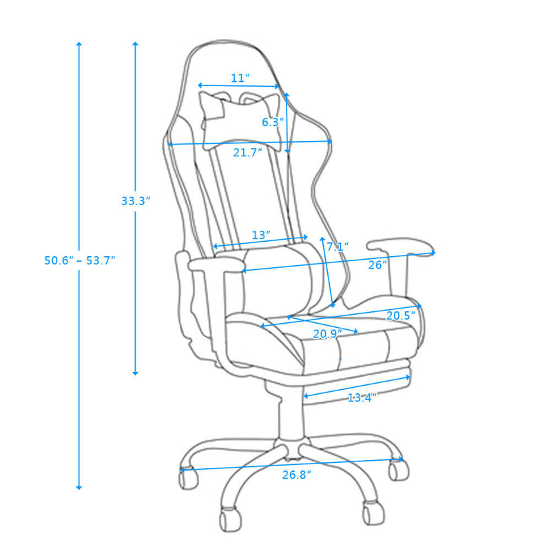 Racing Gaming Chair High Back Swivel Office Chair Red