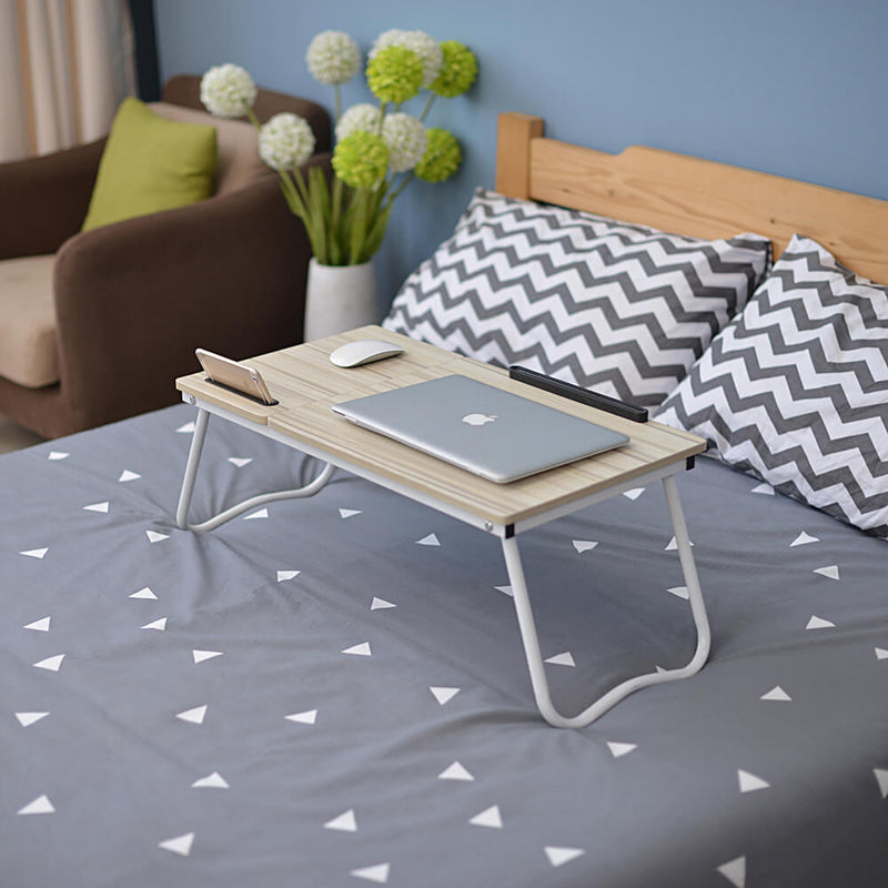 Folding Laptop Desk for Bed with Slot, 31 inches