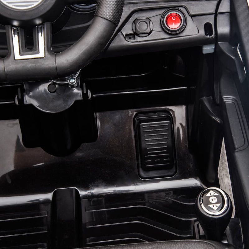 Police Sports Car Ride On Car Dual Drive Remote Control Black