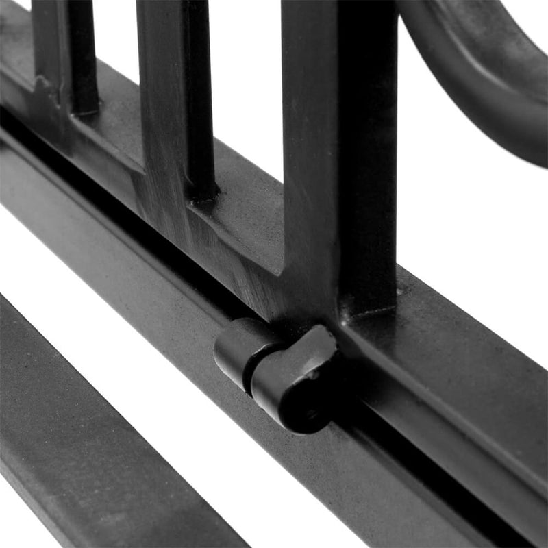 2-Seat Foldable Outdoor Patio Garden Bench Porch Chair with Steel Frame Solid Construction
