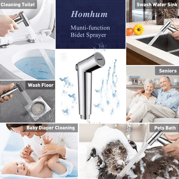 Brushed Nickel Pet Shower Sprayer Solid Brass Shower Arm for Toilet