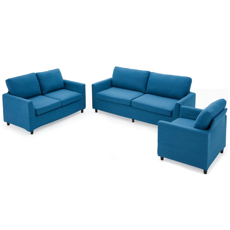 3 Piece Sofa Set  in Blue