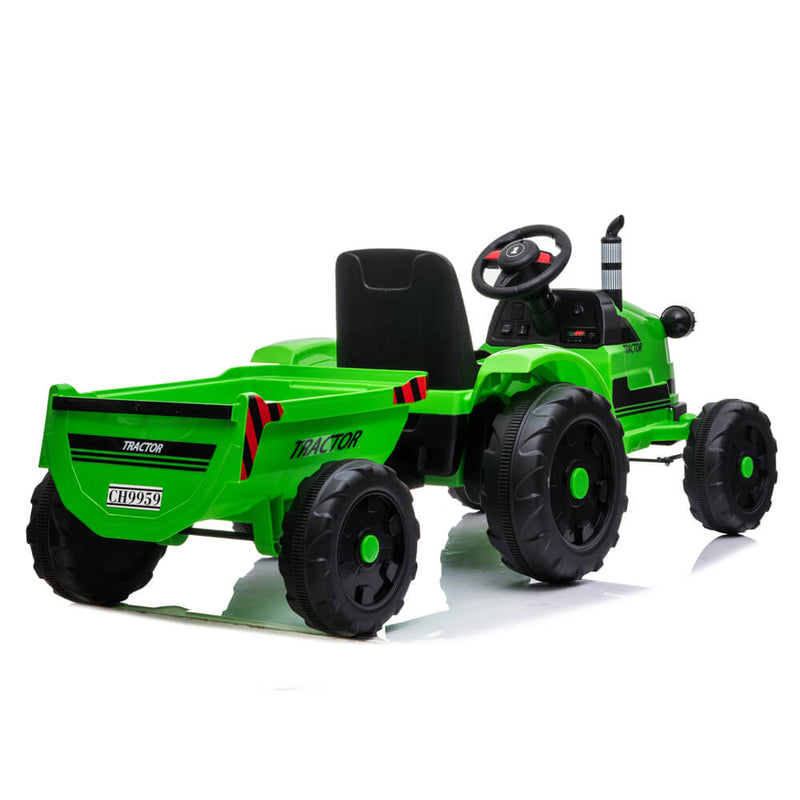John Deere Ground Force Toy Tractor with Trailer For Kids Green