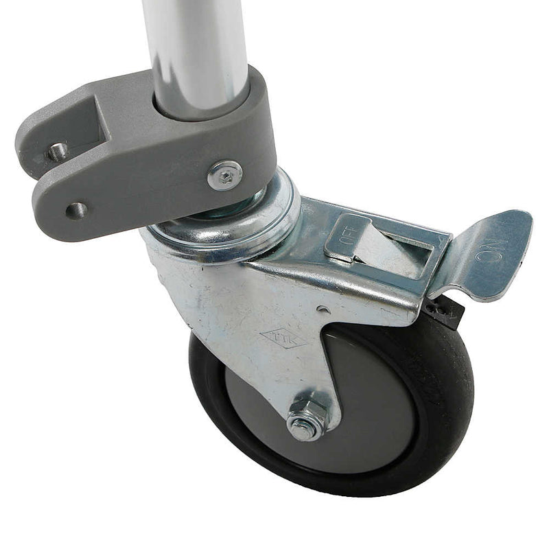 4 in 1 Multifunctional Aluminum Elder People Commode Chair Bath Chair Light Blue