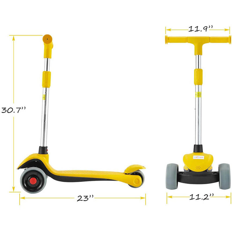 Scooter for Kids, LED Light-up Scooter, Kids Scooter with 3 Wheel LED Lights Yellow
