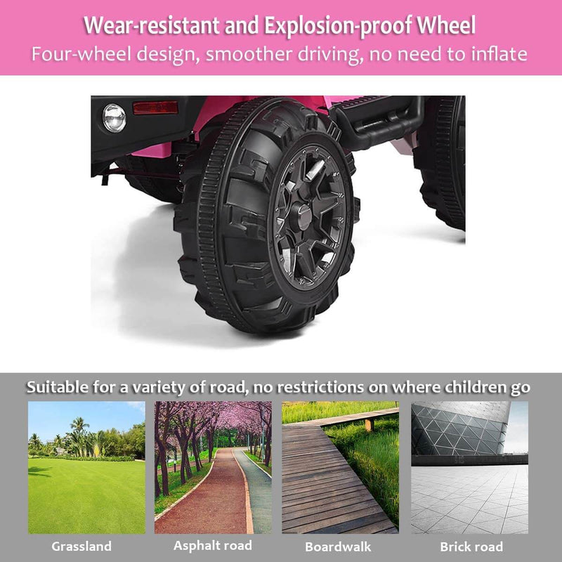 Kid Ride On Car Truck SUV With Parental Remote Control Pink