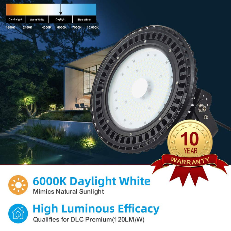 150W UFO LED High Bay Light Factory Warehouse Gym Lighting Industrial Lamp 4Pcs