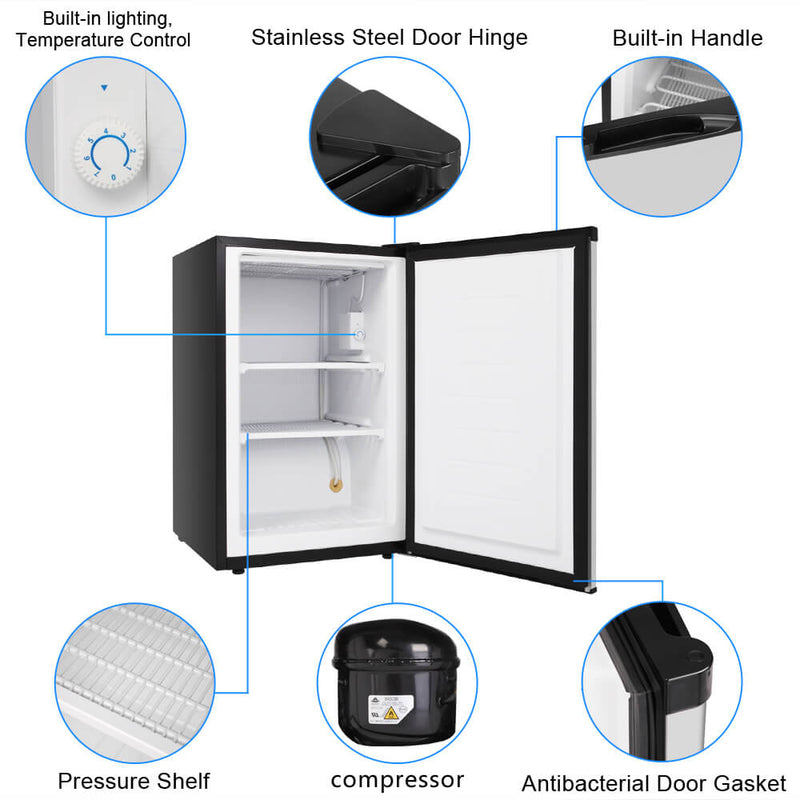 Household Refrigerator Single Door Black
