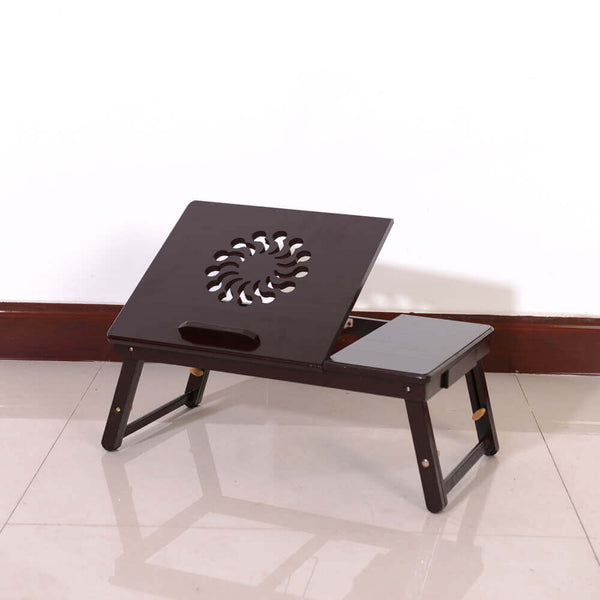 Fashionable Sunflower Engraving Adjustable Bamboo Computer, 21 inches
