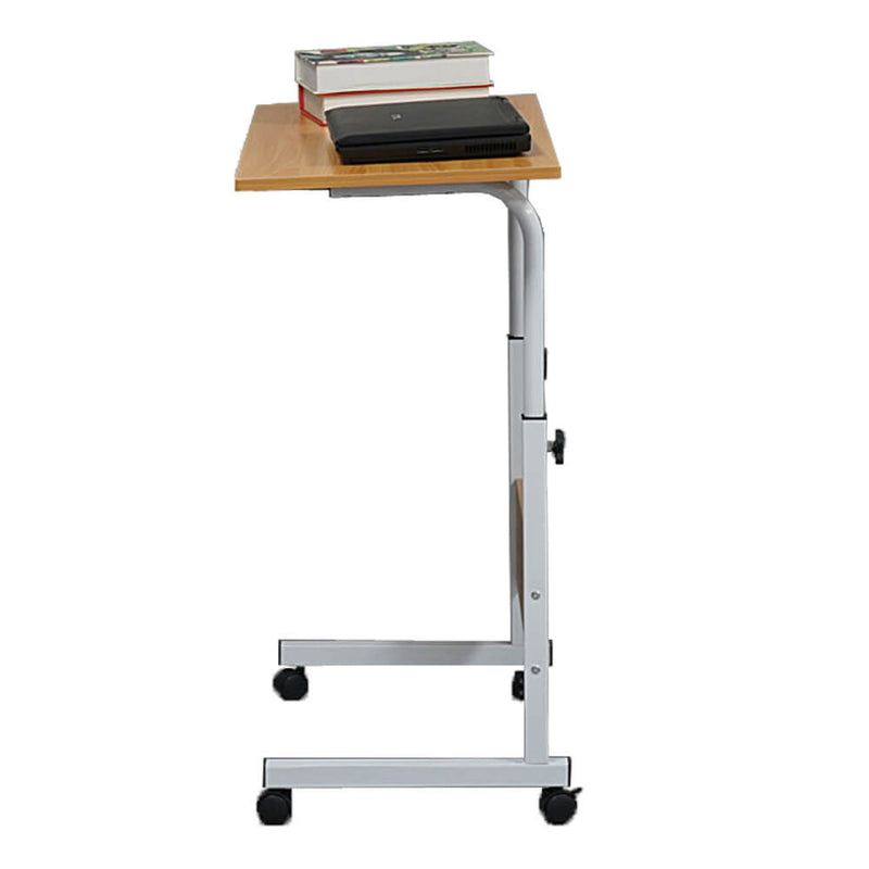Movable Office Desk Bed Table Chipboard & Steel Side Table Wood L