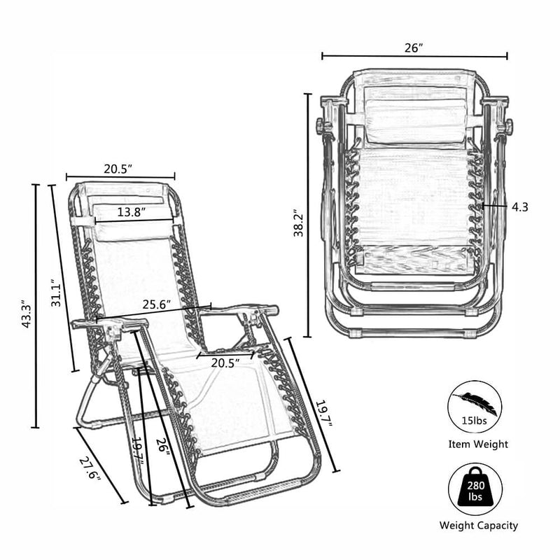 Lock Portable Folding Chairs Brown