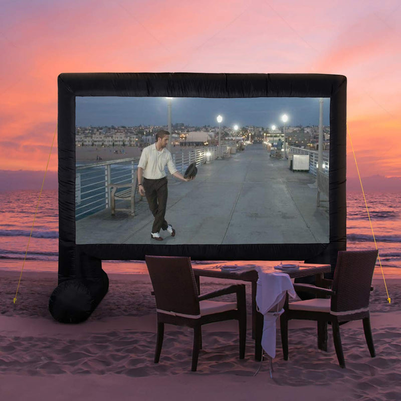 14ft Inflatable Movie Screen Canvas Projection Screen Portable