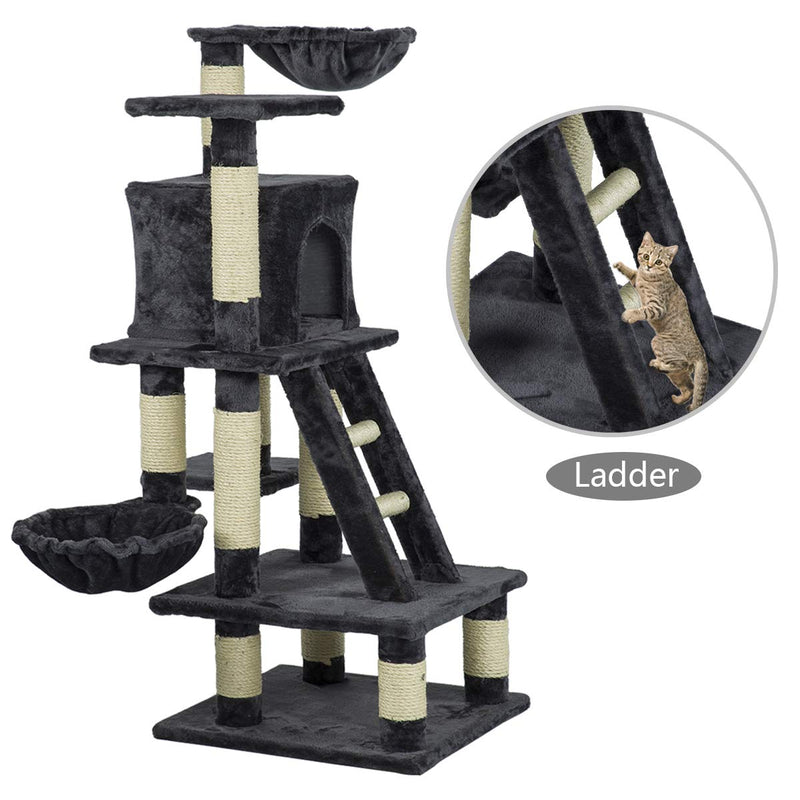 Multi-Level Cat Tree Cat Kitty Activity Center Kitten Play House (Free Gifts)