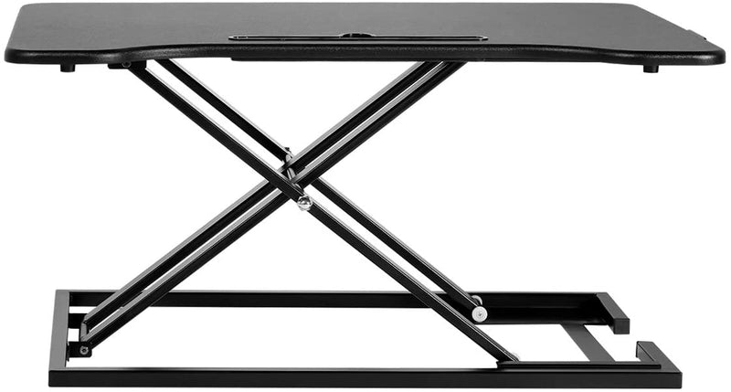 Height Adjustable Standing Desk Gas Spring Riser Desk Converter for Dual Monitor Sit to Stand in Seconds, Black
