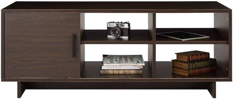 Mid-Century Coffee Tables with Storage Shelf for Living Room Bedroom, Brown