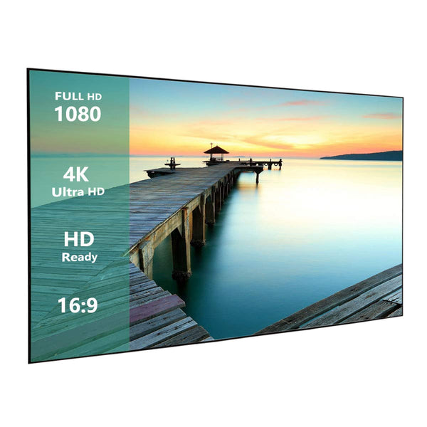 120 inch Projector Screen Wide-Angle Widescreen Portable 16:9 HD