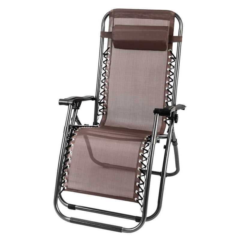 Lock Portable Folding Chairs Brown