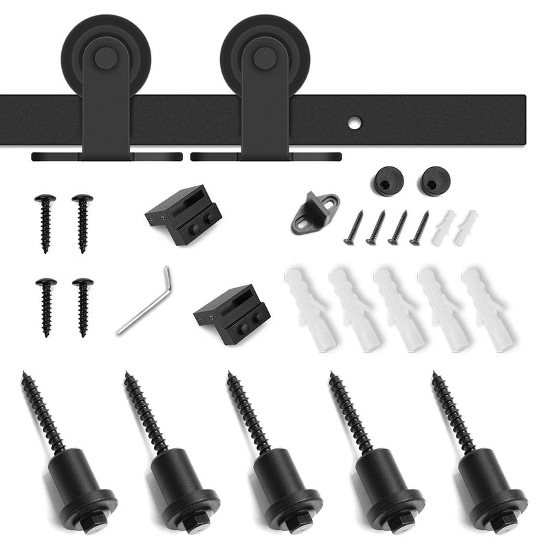 Barn Door Hardware Kit Top Mount T Shape 6.6 Ft Hanging Door Hardware