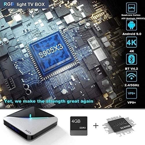 Samrt TV Box A95X F3 Android 9.0 TV Box 64GB 32GB 16GB 5G WiFi RGB Light Smart 4K Media Player with G30 Remote Control