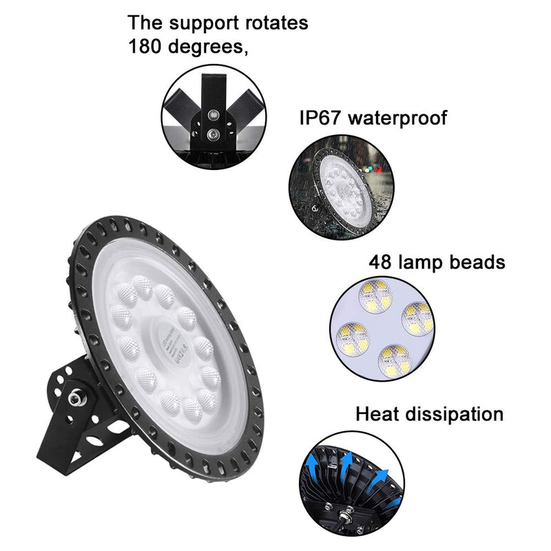 50W Commercial Bay Lighting Garage Gym Light Warehouse Industrial Lighting