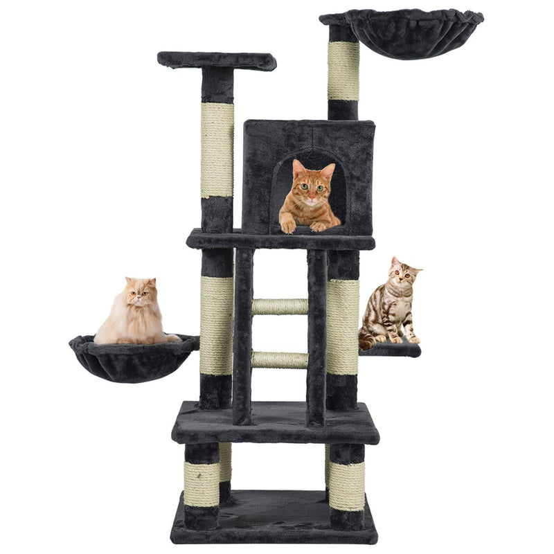 Multi-Level Cat Tree Cat Kitty Activity Center Kitten Play House (Free Gifts)