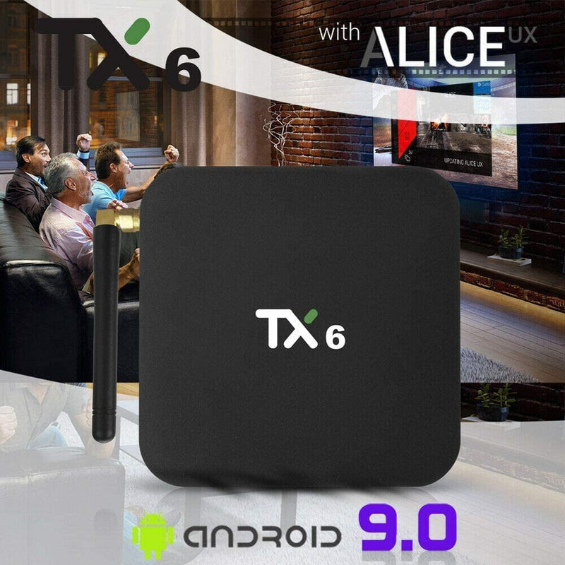Upgrade TX6 Android 9.0 Smart TV Box H6 Quad Core USB 3.0 2.4G WiFi BT 4K HD H.265 Set Top Box 4K HD Network Smart Media Player