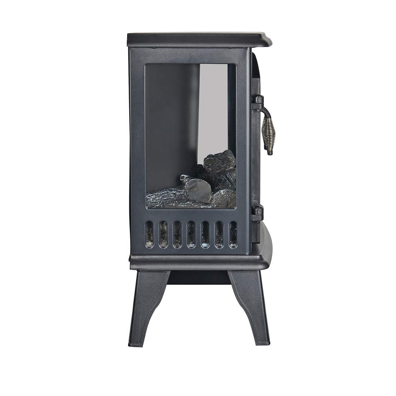 23" Electric Stove 3-Sided Open Design for Full View,Electric Fireplace with Dimmer Temperature Control