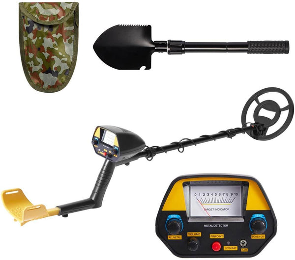 Metal Detector with LCD Display, Accurate Gold Detector with Waterproof Sensitive Search Coil, P/P & Disc Modes, Adjustable Height for Adults & Kids