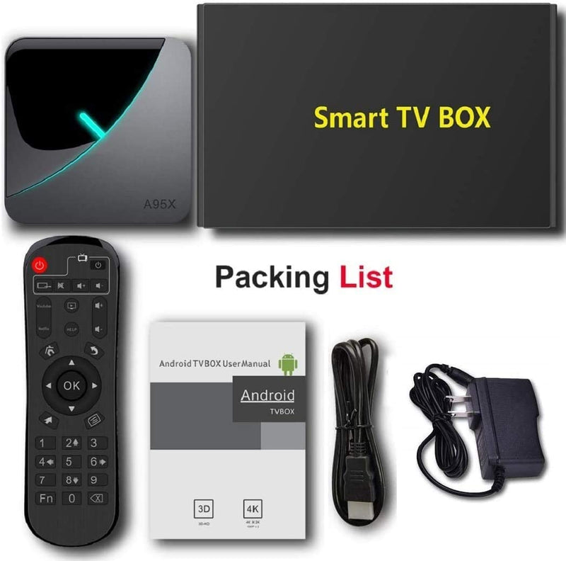 Samrt TV Box A95X F3 Android 9.0 TV Box 64GB 32GB 16GB 5G WiFi RGB Light Smart 4K Media Player with G30 Remote Control