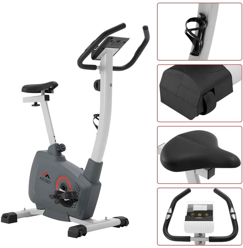 Magnetic Resistance Exercise Bike, 8-Level Magnetic Indoor Cycling Bike LED Monitor Exercise Bike