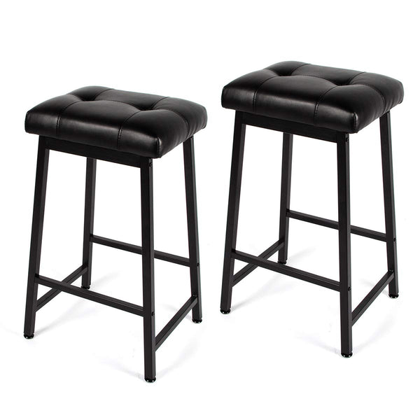 30inchs Counter Height Bar Stools with Faux Leather Cushion Set of 2