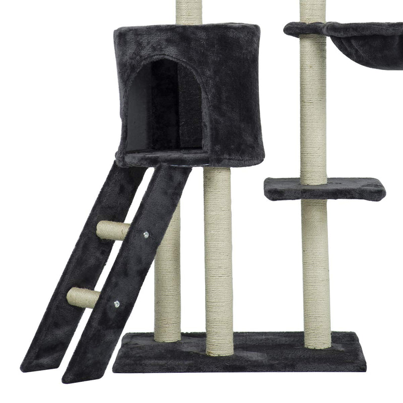 56 inches Multi-Level Cat Tree Condo Deluxe Cat Tower Kitten Play House (Free Gifts)