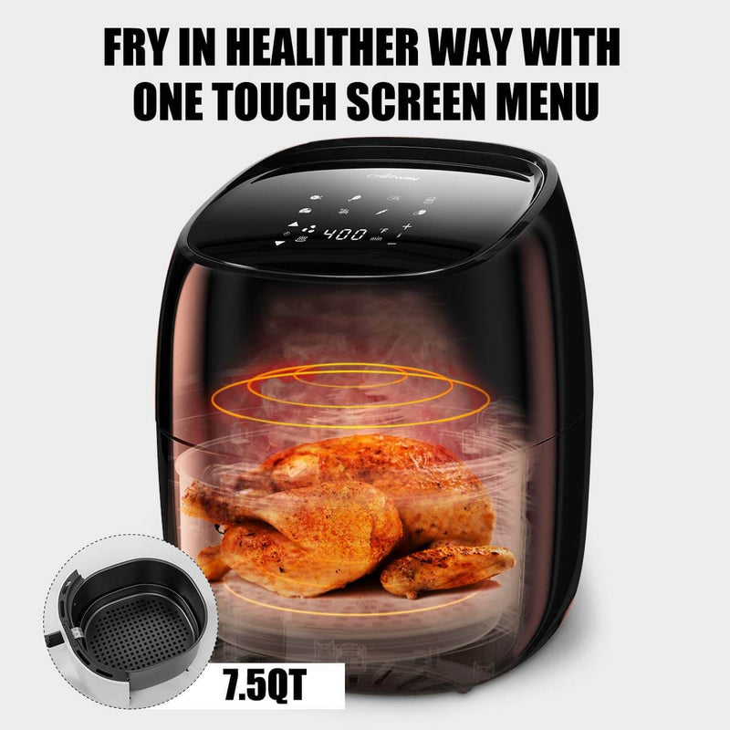 Power Air Fryer 8 in 1 Non Stick Black