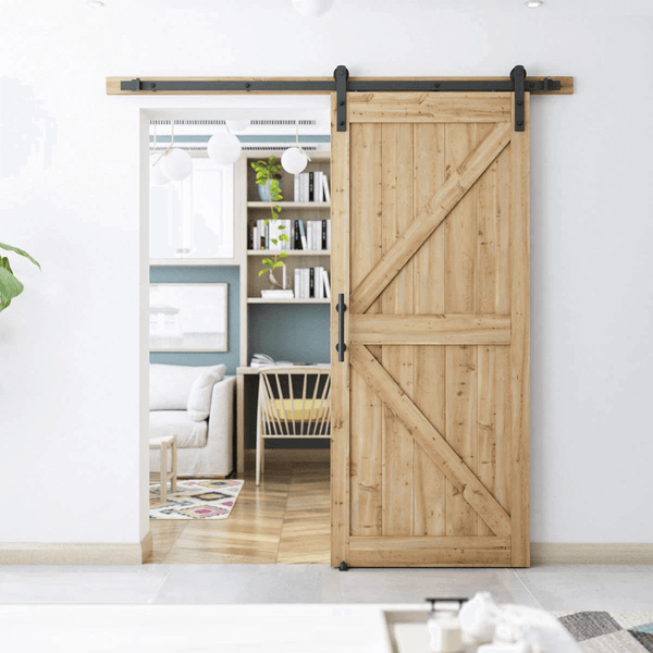 Single Barn Door Hardware Whole Kit Easy to Install I Shape 5-12FT