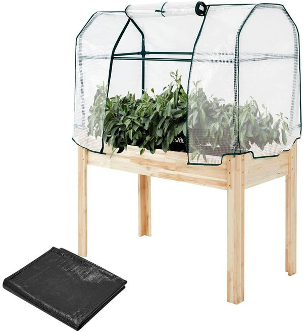 Raised Garden Bed, Raised Planter Box with legs, Outdoor Wooden Planter Bed for Vegetable/Flower/Herb, Natural Fir Wood 59” (H) x 45 1/4”(L) x 22 1/2”(W)
