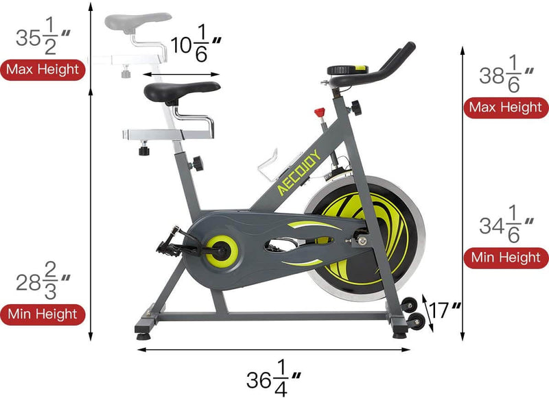 Indoor Cycling Bike Stationary Silent Belt Drive LED Monitor Exercise Bike with Comfortable Seat Cushion