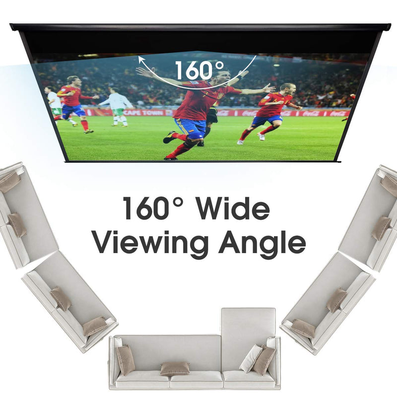 100 inch Electric Projector Screen 4K HD 1080P Wrinkle-Free