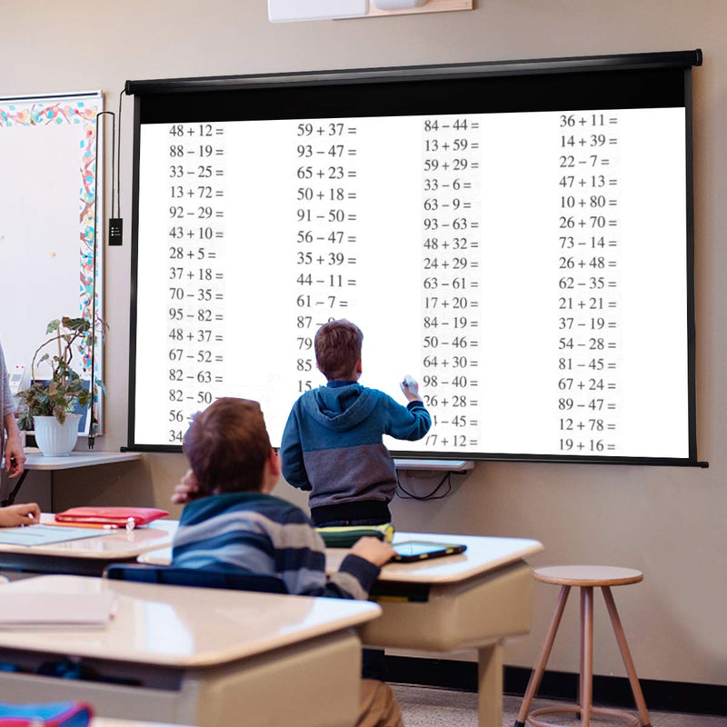 100 inch Electric Projector Screen 4K HD 1080P Wrinkle-Free