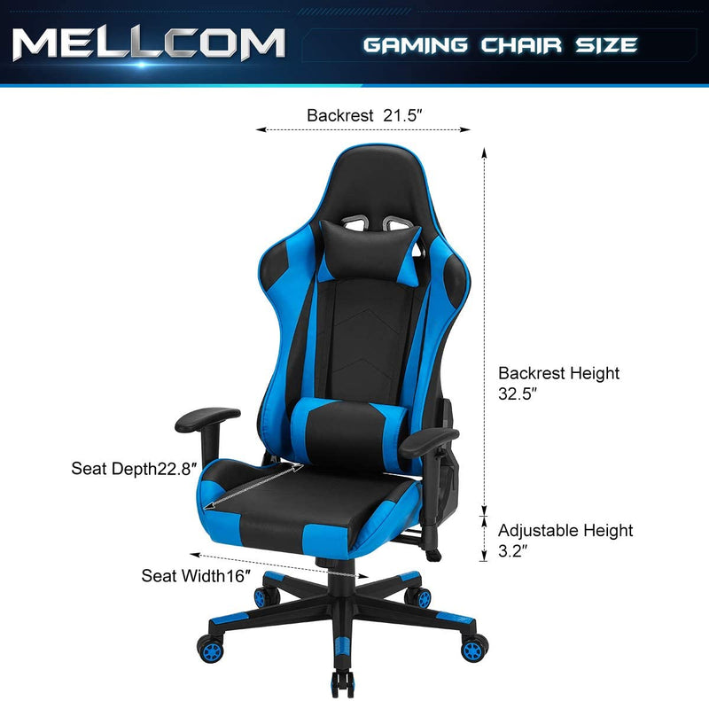 Gaming Chair Racing Office Chair, Ergonomic High Back Desk Chair Heigh –  Homhum