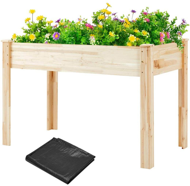 Raised Garden Bed, Raised Planter Box with legs, Outdoor Wooden Planter Bed for Vegetable/Flower/Herb, 30”(H) x 45 1/4”(L) x 23 1/2”(W)