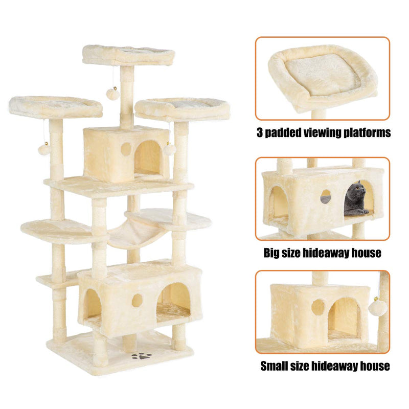 63 inches Cat Tree Tower  Play Condo Furniture (Free Gifts)