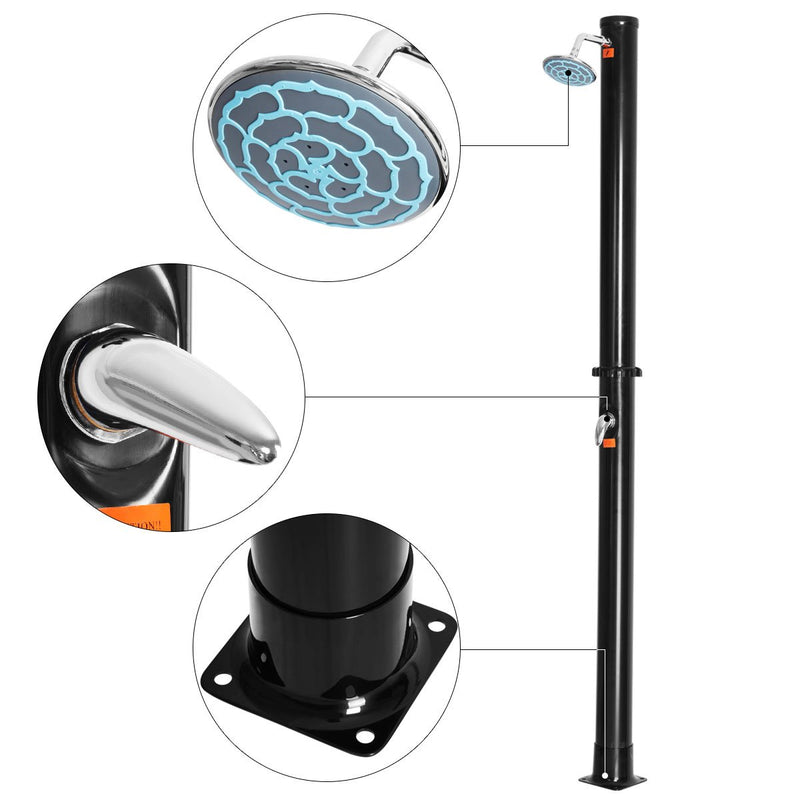 Outdoor Solar Showers with Shower Head and Faucet Pool Shower