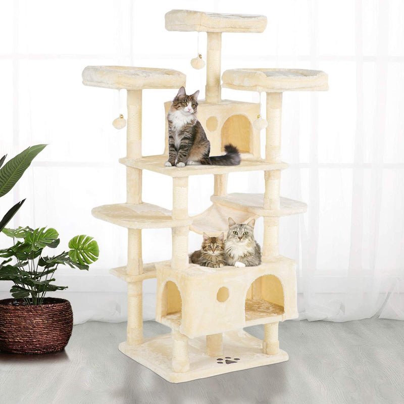 63 inches Cat Tree Tower  Play Condo Furniture (Free Gifts)